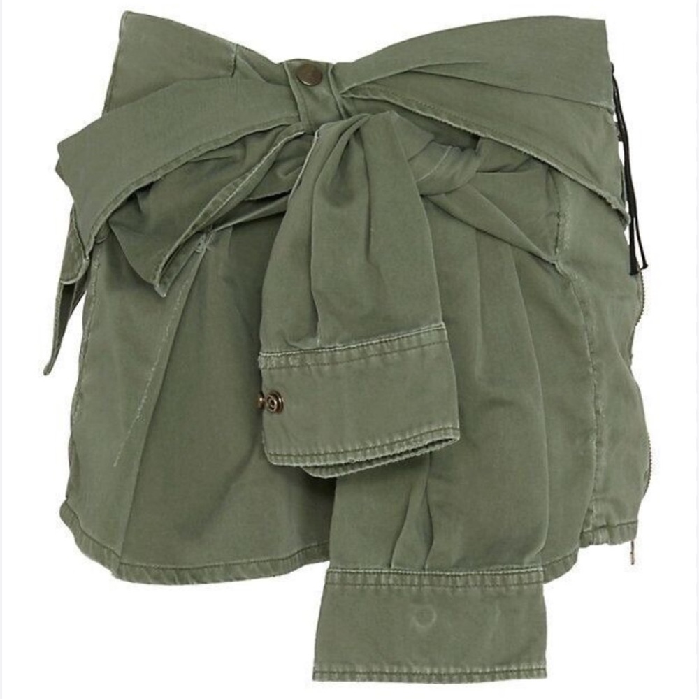 Faith Connexion, deconstructed shirt skirt, army green, XS